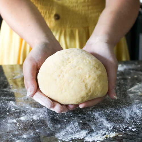 a ball of pasta dough
